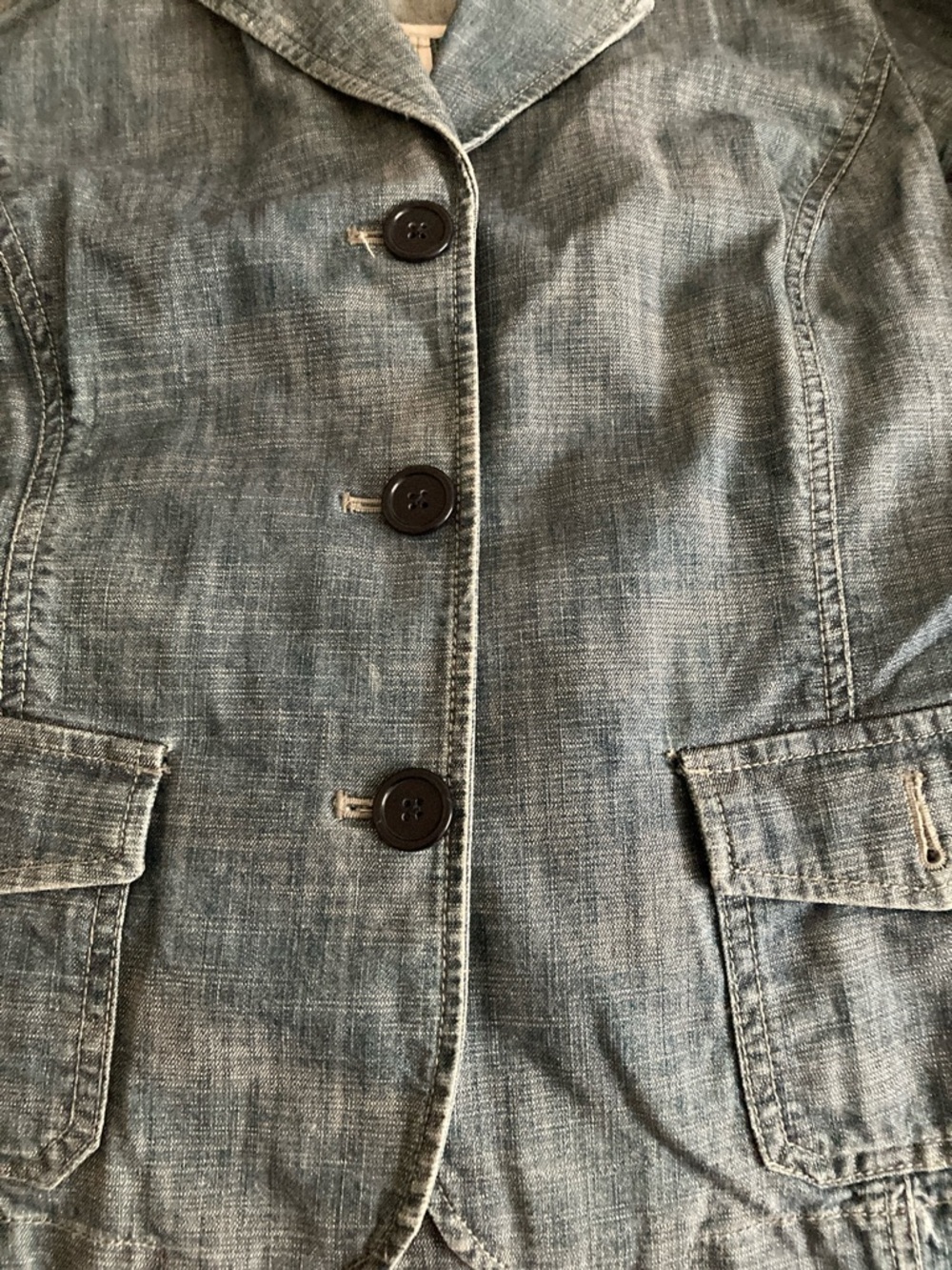 Talbots Light Blue Denim Blazer Jacket